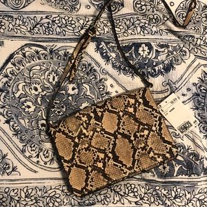 snakeskin print hm crossbody bag